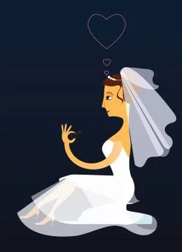 Wedding bride Illustrazione stock