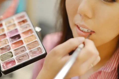 Wedding bride makeup Stock Photos