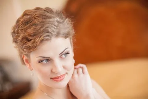 Wedding bride makeup Stock Photos