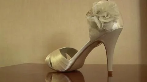 Wedding Bride Shoes Stock Photos