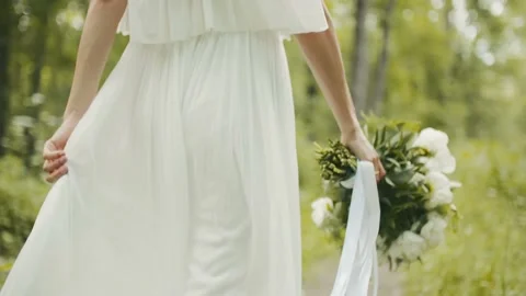 Wedding Bride Slow Motion Stock Footage 168368436