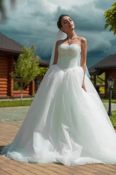 Wedding bride smiling Stock Photos