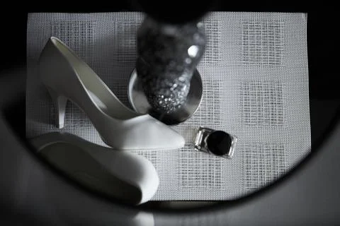 Wedding bride's elements 스톡 사진