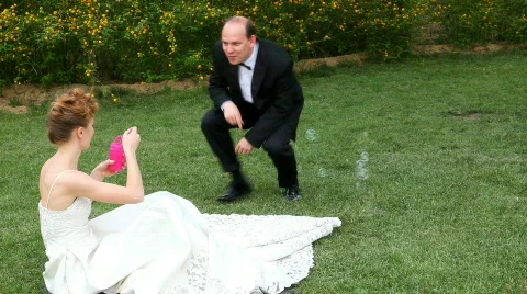Wedding Bubbles ver1 Stock Footage 375843