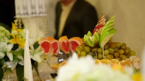 Wedding buffet delicious fresh appetizing  124 Video stock 315408757