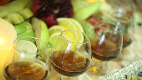 Wedding buffet delicious fresh appetizing  69 Stock Footage 315409068