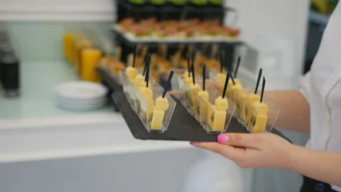 Wedding buffet table Stock Footage 103627709
