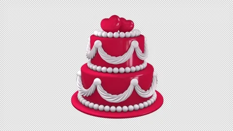 Wedding cake 3D animation on a seamless loop Stock Footage 282799158