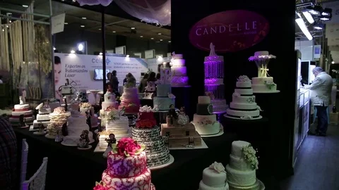Wedding cake and figurines Stock Footage 77053959