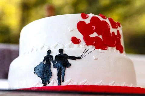 Wedding Cake on blurry background Foto stock