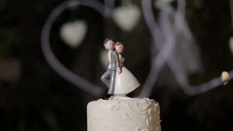 Wedding Cake with Bokeh Video stock 71029928