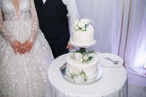 Wedding cake, cake for a wedding. Stock Photos