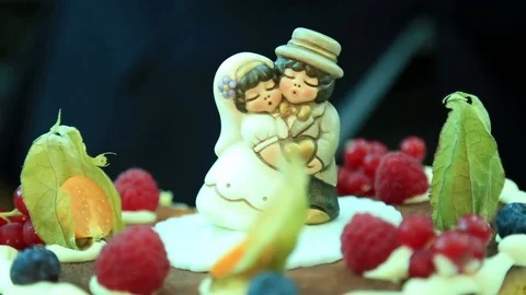 Wedding cake close up Stock Footage 81471566