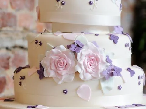 Wedding cake close Stock Photos