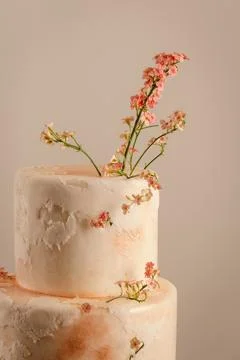 Wedding cake close up Stock Photos