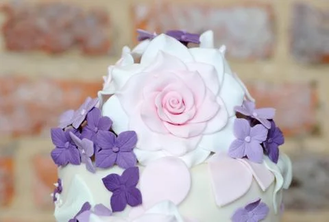 Wedding cake closeup Stock Photos