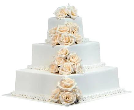 Wedding cake cutout Stock Photos