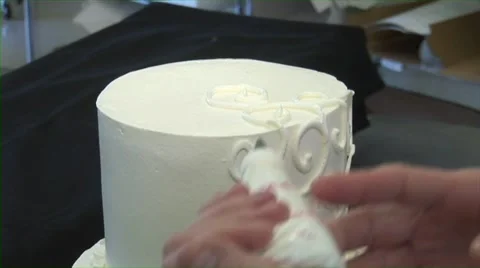 Wedding Cake Decorating Stock Footage 40796303