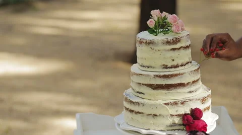 Wedding Cake Decorating 库存影片 59912824