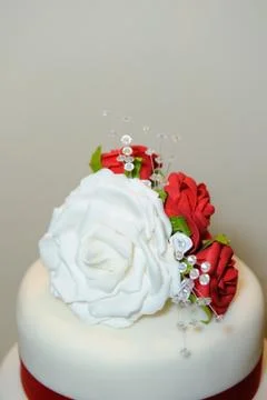 Wedding cake decoration Stock Photos