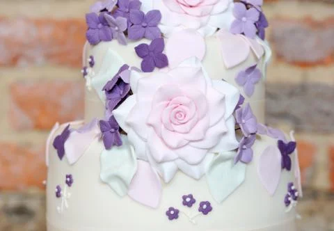 Wedding cake details Stock Photos
