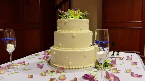 Wedding Cake - Elegant Slider Move Stock Footage 73212786