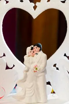 Wedding cake figurines Foto stock