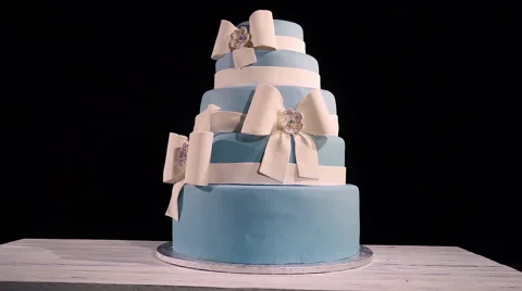 Wedding cake five layer Stock Footage 59781182