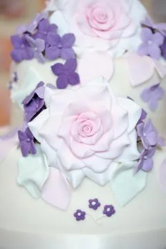 Wedding cake floral Stock Photos