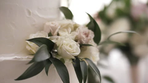Wedding Cake Flowers Stock Footage 161810739