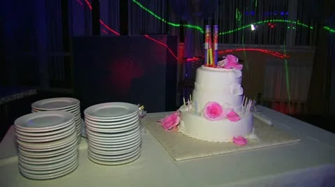 Wedding cake Stock Footage 10823384