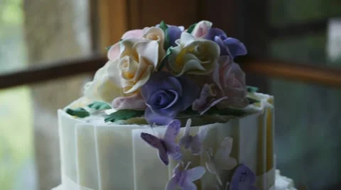 Wedding cake Stock Footage 12325318
