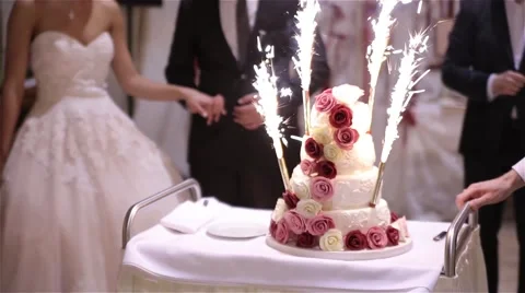 Wedding cake Stock Footage 54437635