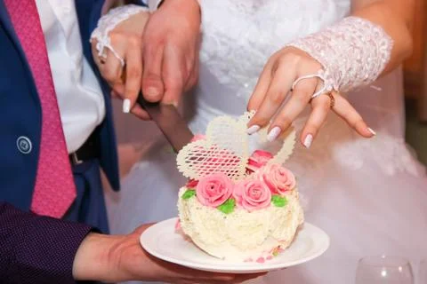 Wedding Cake Hand Ring Foto stock