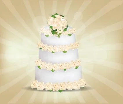 Wedding cake Stock Illustration