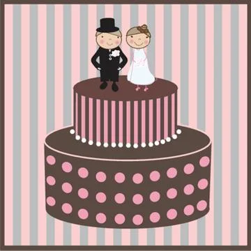 Wedding cake Stock Illustration