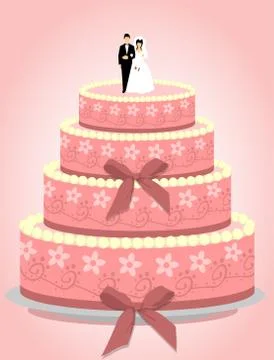 Wedding cake Stock Illustration