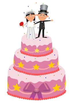 Wedding cake Stock Illustration