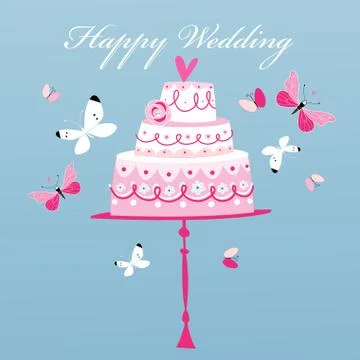 Wedding Cake Stock Illustration