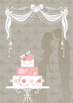 Wedding cake Stock Illustration