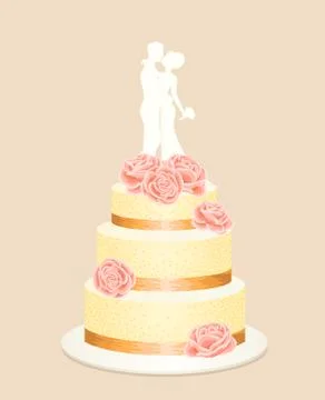 Wedding cake Stock Illustration