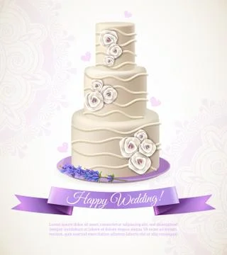 Wedding Cake Illustration Illustration