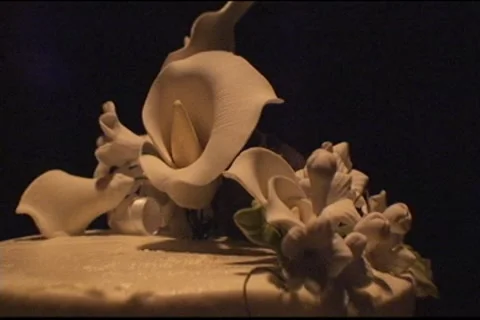 Wedding Cake July 2011 Close Up Stock Footage 8518589