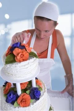 Wedding cake maker Stock Photos