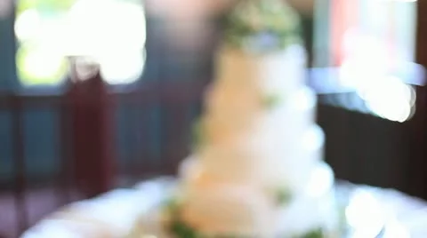 Wedding Cake Package with focus Stock Footage 20567771