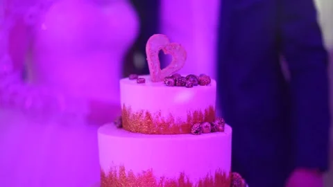 Wedding cake party hall Stock Footage 159882031