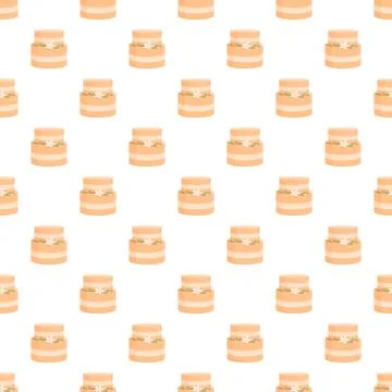 Wedding cake pattern celebrating marriage and sweet dessert Illustrazione stock