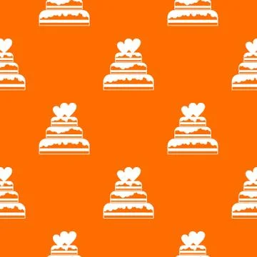 Wedding cake pattern seamless Stock Illustration