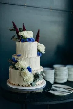 The wedding cake Stockfoto's