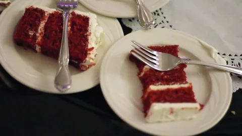 Wedding Cake Plates Stock Footage 74207099